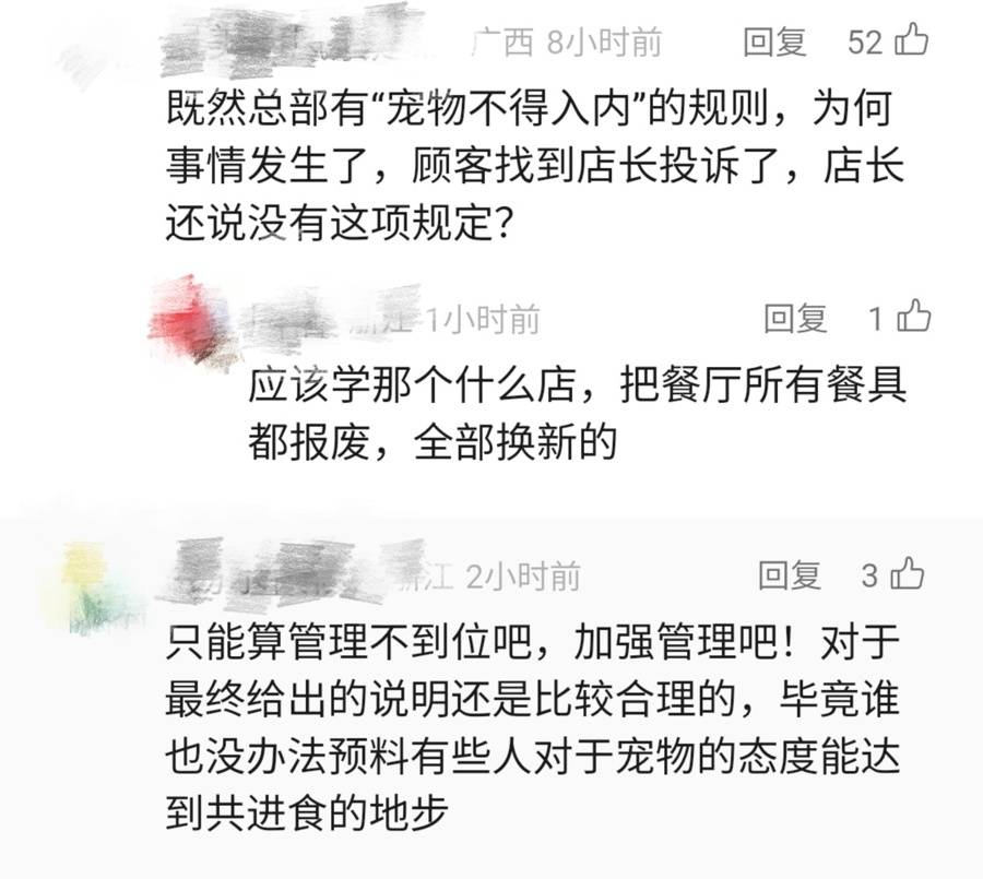 鄰桌家長(zhǎng)怒了！西貝一食客用公筷喂寵物狗，門店：丟棄涉事餐具、全面消殺
